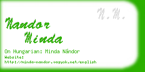 nandor minda business card
